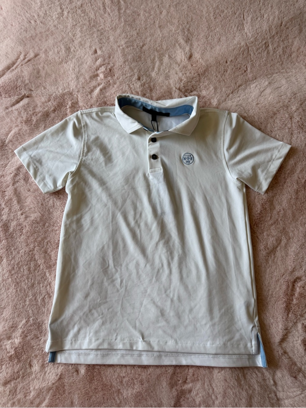 NWT Greyson Youth Polo Meadow Brook Hunt Club Embroidered White Size Medium (8)